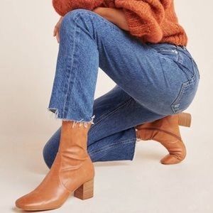 Anthropologie Silent D Cabre Ankle Boots Brown Size EU 39 $138